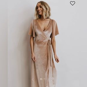 Neutral Maxi bridesmaid dress